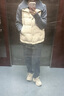 坦博爾羽絨馬甲輕壓短款休閑立領(lǐng)背心羽絨服女外套TD236006 小香白 S (160) 曬單實(shí)拍圖