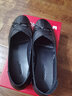 奧康女鞋新款中老年媽媽鞋套腳單鞋春秋夏季老人鞋真皮防滑軟底皮鞋 黑色 41 曬單實(shí)拍圖