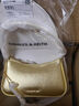 CHARLES&KEITH拉鏈式單肩腋下包小方包女生日禮物送女友CK2-80151362-A Gold金色 S 曬單實(shí)拍圖