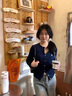 LPOX法式圓領刺繡針織衫女開衫毛衣女早秋2025新款復古短款外套上衣潮 藏藍色[高質量] M 95-105斤 曬單實拍圖