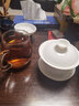 茗泥堂（MINGNITANG） 紫砂蓋碗茶杯三才蓋碗 大號手工宜興合菱蓋碗茶具功夫泡茶碗套裝 紫泥款菱花蓋碗套組 曬單實拍圖