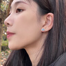 紀(jì)思梵一貝子淡水珍珠耳環(huán)女母親節(jié)送媽媽輕奢耳飾送老婆七夕情人節(jié)禮物 水鉆款淡水珍珠耳環(huán) 曬單實(shí)拍圖