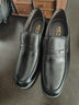 老爺車(chē)皮鞋男商務(wù)休閑真皮加絨商務(wù)正裝鞋軟皮保暖男士?jì)仍龈甙职中幽?6529黑色平跟[四季款] 40 曬單實(shí)拍圖