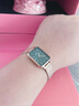丹尼爾惠靈頓（DanielWellington）dw手表女 復(fù)古小方表石英女士手表歐美腕表 七夕情人節(jié)禮物送女友 方塊小綠表+原裝皮帶套裝 曬單實(shí)拍圖