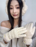 溪谷幽幽羽絨手套女秋冬季加絨加厚防風(fēng)防水東北玩雪開(kāi)車(chē)觸屏保暖騎行手套 米白 【北極絨內里 防風(fēng)防水】 均碼 曬單實(shí)拍圖