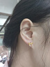 六福珠寶足金蝴蝶結(jié)黃金耳釘耳飾送禮計價 F95TBGE0005 1.42克(含工費(fèi)196元) 配硅膠耳堵 曬單實拍圖
