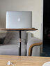 小天 筆記本電腦支架落地站立式工作臺(tái)電腦增高架macbook托架站著辦公工作書桌支撐架升降調(diào)節(jié)電腦桌 【黑+胡桃木色】加寬面板丨落地伸縮 曬單實(shí)拍圖