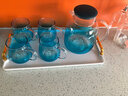 蘇氏陶瓷高硼硅玻璃大容量冷水壺果汁壺涼水杯玻璃杯觀(guān)山壺漸變藍一壺四杯 曬單實(shí)拍圖