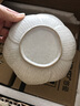 悠瓷（youcci）日式手作粗陶荷花碟家用6英寸點(diǎn)心碟陶瓷甜品盤(pán)復古壽司盤(pán)子 6英寸浮雕點(diǎn)心碟-白荷花 曬單實(shí)拍圖