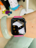 ROMISS蜥蜴皮適用iwatch11蘋(píng)果手表表帶apple watch Series s10女s9新款iPhone真皮applewatch手表帶 櫻花粉（男女通用款） 44/45/46/49表盤(pán)【銀色-表扣】 曬單實(shí)拍圖