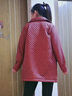 亦朵今年流行菱形格棉服中長(zhǎng)款棉襖女士保暖外套冬季 暗橘色 M 曬單實(shí)拍圖