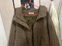 衣典零一（LEDIALYI）加絨加厚派克棉服女中長款2024冬季女裝新款中年寬松棉衣棉襖外套 軍咖色 XL 【推薦140-150斤】 曬單實拍圖