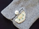 上海故事手套女士春夏薄款防風手套復古國潮刺繡可觸屏手套禮物 灰色 曬單實拍圖