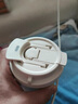 天喜（TIANXI）保溫杯女生高顏值陶瓷內(nèi)膽咖啡杯子隨行杯吸管水杯便攜辦公水杯 白玫瑰 520ml 送杯刷 曬單實拍圖