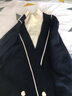 玖姿·安娜蔻休閑輕熟風(fēng)假兩件綿羊毛針織上衣女冬款 丈青 M 曬單實(shí)拍圖