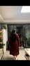 歌力思（ELLASSAY）【博主同款】秋冬新款綿羊毛安可拉紅雙面呢毛呢大衣B-D003 赭石色 M 曬單實(shí)拍圖