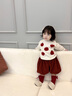 幼歌（YOUGE） 嬰幼兒水果提花羊絨衫新款寶寶清新可愛(ài)舒適毛衣潮 米色（66_100肩開(kāi)扣） 90 cm 曬單實(shí)拍圖