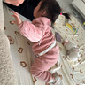 戴維貝拉（DAVE＆BELLA）加絨女童打底褲兒童休閑褲加厚寶寶褲子洋氣小童長(zhǎng)褲秋冬新款童褲 灰色【現(xiàn)貨】 90 cm（建議身高80-90cm） 曬單實(shí)拍圖