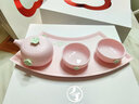 萬(wàn)仟堂（Edenus）茶具套裝 功夫整套茶具帶茶盤(pán)陶瓷高檔家用 梅秀早春 櫻花粉 1壺2杯1盤(pán) 曬單實(shí)拍圖