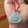 黛天使天然A貨吊墜淺綠玉佛翡翠玉吊墜冰糯水潤佛公玉墜 曬單實(shí)拍圖