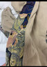 Cebrodz法國工裝褲男春秋季日系褲子刺繡休閑褲男運動潮流抽繩束腳褲男 K8922卡其色 2XL 曬單實拍圖