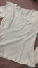 Olrain歐芮兒米白色正肩短袖T恤女夏季女裝氣質(zhì)方領(lǐng)荷葉邊上衣 米白色 M 曬單實(shí)拍圖