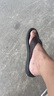 啄木鳥(niǎo)頭層牛皮人字拖男夏季新品男士防滑夾板外穿黑色沙灘真皮夾腳拖鞋 棕色 39 曬單實(shí)拍圖