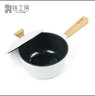 鐵工房無涂層?jì)雰狠o食鍋 鑄鐵琺瑯熱奶鍋 搪瓷小奶鍋一人食泡面鍋 奶油白 16cm 曬單實(shí)拍圖