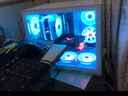 玩嘉律動(dòng)純白色游戲電腦機箱臺式機240\/360水冷海景房MINI支持豎裝全透明argb4090顯卡 律動(dòng)白+光線(xiàn)白RGB九風(fēng)扇套裝 曬單實(shí)拍圖