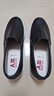 人本男鞋皮面防水板鞋男韓版潮黑色鞋子男一腳蹬懶人鞋平底小白鞋 黑色 40 曬單實(shí)拍圖