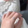 蘇十六925銀竹節戒指女小眾設計款高級感開(kāi)口戒單身尾戒子生日禮物女友 竹節翅膀戒指【開(kāi)口可調節】 曬單實(shí)拍圖