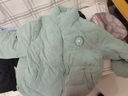 茵曼休閑輕薄鴨絨羽絨服冬女裝小個(gè)子寬松短外套大衣上衣 淺灰綠 L 曬單實(shí)拍圖