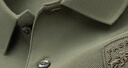 JEEP SPIRIT2024款100純棉男士長袖t恤中年春秋寬松休閑翻領(lǐng)polo.衫男 軍綠 100% 2XL 180160-175斤 曬單實拍圖