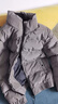啄木鳥(niǎo)輕薄羽絨服男士潮牌冬季新款美式潮流立領(lǐng)休閑保暖鴨絨外套 Y966灰色 3XL 曬單實(shí)拍圖
