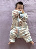 夏娃貝比（evebaby）嬰兒睡袋春秋款睡衣寶寶分腿睡袋秋冬季嬰幼兒童防踢被純棉四季 奇幻房屋 春秋款 50g夾棉 XL碼【適合身高100-120cm】 曬單實(shí)拍圖