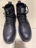ziyuanju馬丁靴男2026新款秋冬季高幫真皮男士英倫風(fēng)工裝鞋厚底增高皮靴男 黑色 42 (260mm) 曬單實(shí)拍圖