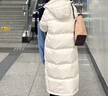 匹克長款羽絨服男秋冬新款加絨連帽保暖加厚鴨絨外套運動服男女同款 本白 M 曬單實拍圖