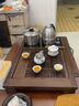 金灶（KAMJOVE）雞翅木茶盤(pán)套裝  自動(dòng)上水電熱水壺電茶爐 茶海茶臺整套茶具K-220 配E9茶爐+陶瓷茶具+茶渣桶 曬單實(shí)拍圖