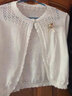 G.duck女童開(kāi)衫毛衣秋季薄款兒童針織外套2024新款春季女寶寶外搭空調服 白色 140碼 曬單實(shí)拍圖