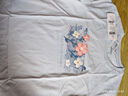 茵曼通勤壓褶泡泡袖全棉襯衫夏季女裝翻領(lǐng)刺繡襯衣上衣 淺藍(lán)色  M 曬單實(shí)拍圖