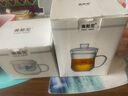 美斯尼 玻璃茶杯茶水分離水杯陶瓷過濾內(nèi)膽辦公室茶杯茶具高硼硅泡茶杯 竹格（300毫升） 曬單實拍圖
