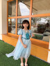 蓓然美（BeiRanMay）愛(ài)莎公主裙2026艾莎裙子圣誕兒童演出服生日禮物洋氣泡泡袖網(wǎng)紗裙 藍色公主裙 120 （建議身高105-113CM) 曬單實(shí)拍圖