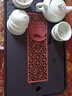 茶盤(pán)家用茶托盤(pán)長(cháng)方形簡(jiǎn)約茶臺排蓄雙用流水茶海功夫茶具茶道配件 密胺（流水茶盤(pán)）黑—陶瓷/窗花 曬單實(shí)拍圖
