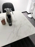 凱帝格 輕奢高端餐桌巖板桌面客餐廳家具家用高檔長(zhǎng)方形創(chuàng)意餐桌組合飯桌 【進(jìn)口巖板】餐桌+74號(hào)皮椅*4 1.8米長(zhǎng) 曬單實(shí)拍圖
