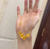昂隆黃金999三生花項鏈女士足金花朵吊墜鎖骨鏈時尚生日禮物送女朋友 黃金999三生花項鏈  約6.81克 曬單實拍圖