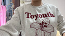 初語(yǔ)百合花重工刺繡衛(wèi)衣女25春秋新款圓領(lǐng)寬松長(zhǎng)袖休閑上衣情侶 銀花灰 M 曬單實(shí)拍圖