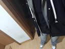 啄木鳥春秋假兩件夾克套裝男連帽開衫寬松休閑外套青少年潮牌穿搭三件套 （三件套）黑色夾克+長(zhǎng)袖白T+藍(lán)色牛仔褲 常規(guī) XL 曬單實(shí)拍圖