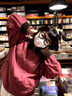 樂雅秀早秋美式復(fù)古樹莓紅夾克短外套女2025新款寬松休閑工裝棒球服上衣 【粉紅色】 40/45kg/S 曬單實(shí)拍圖