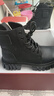 奧爾彼 馬丁靴男春夏加絨新款高幫靴英倫風(fēng)系帶青年潮流百搭工裝靴 黑色 41 曬單實(shí)拍圖