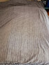 富丽真金（FULLRICH） 全棉磨毛四件套抗菌冬季加厚保暖刺绣被套床单家纺床上用品 子纯-咖 1.5/1.8m床 四件套200X230被套 实拍图
